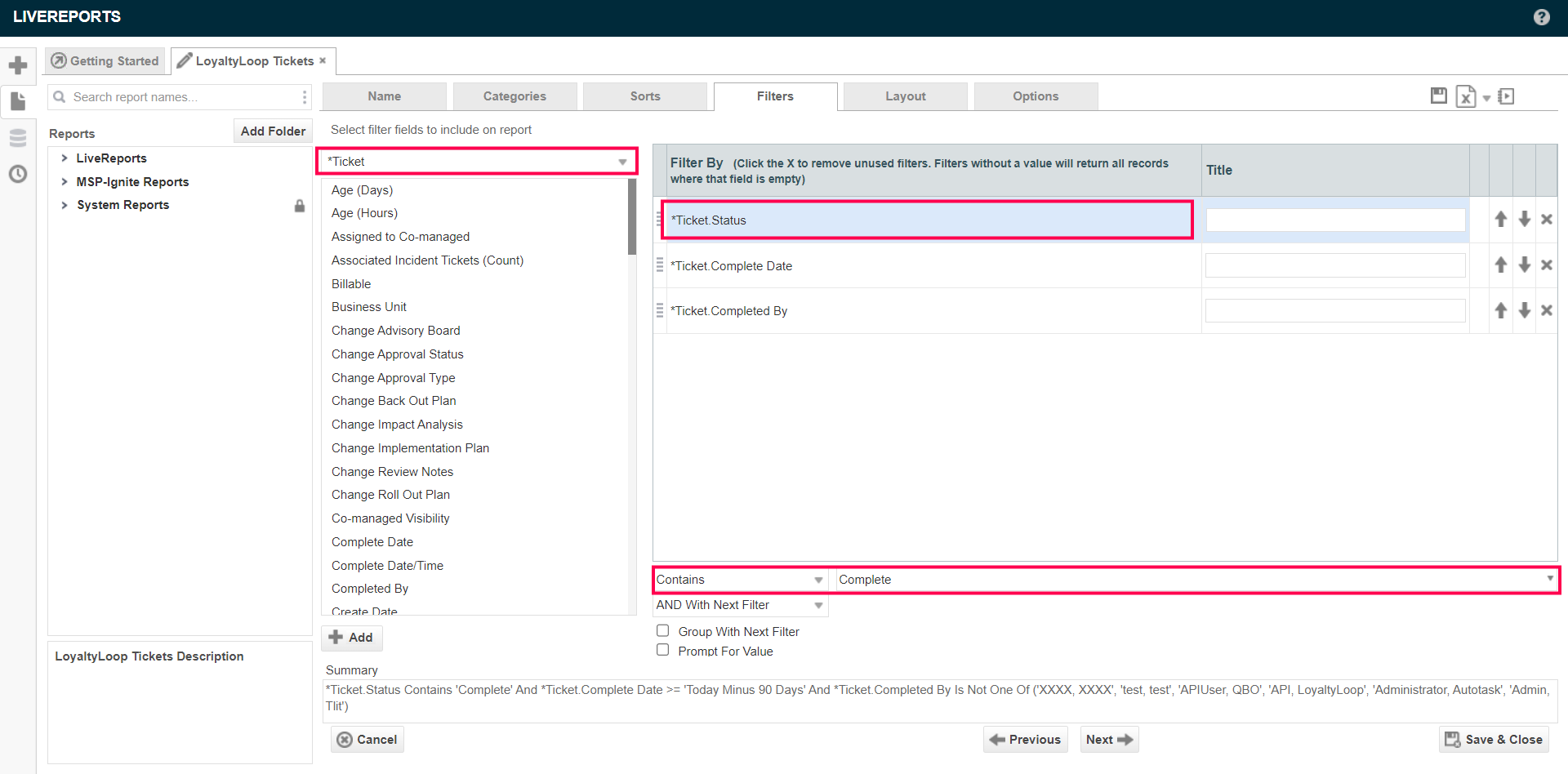 datto autotask report