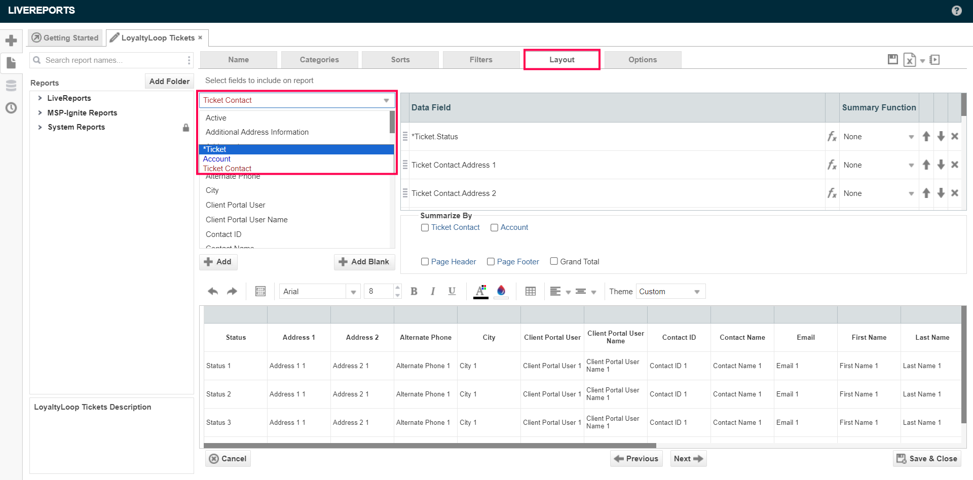 datto autotask report