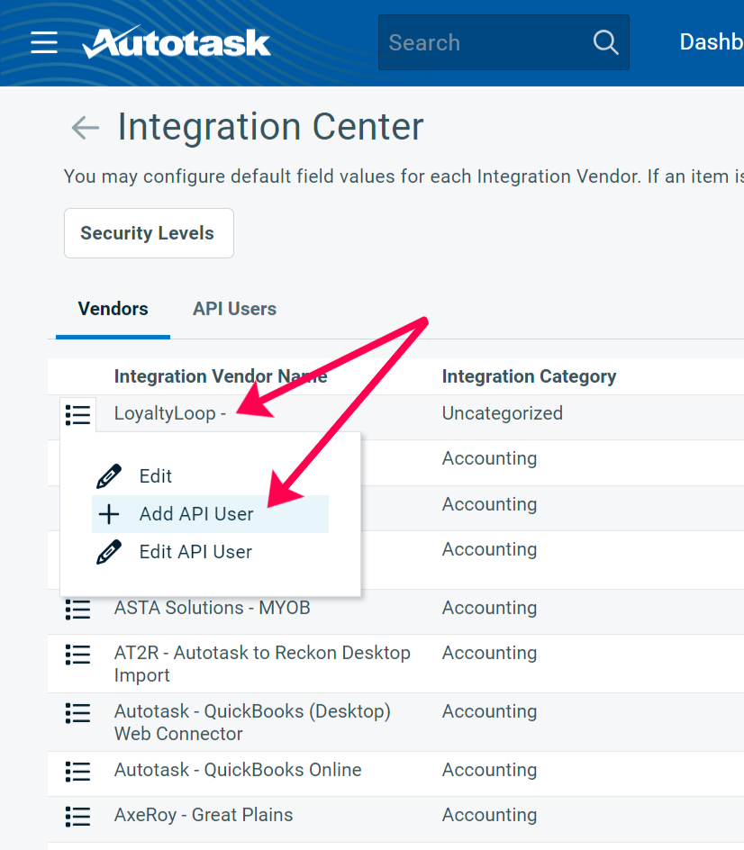 datto autotask loyaltyloop integration