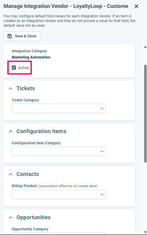 autotask integration center