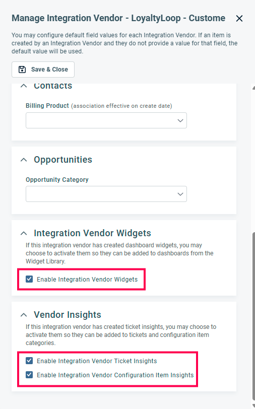 autotask integration center