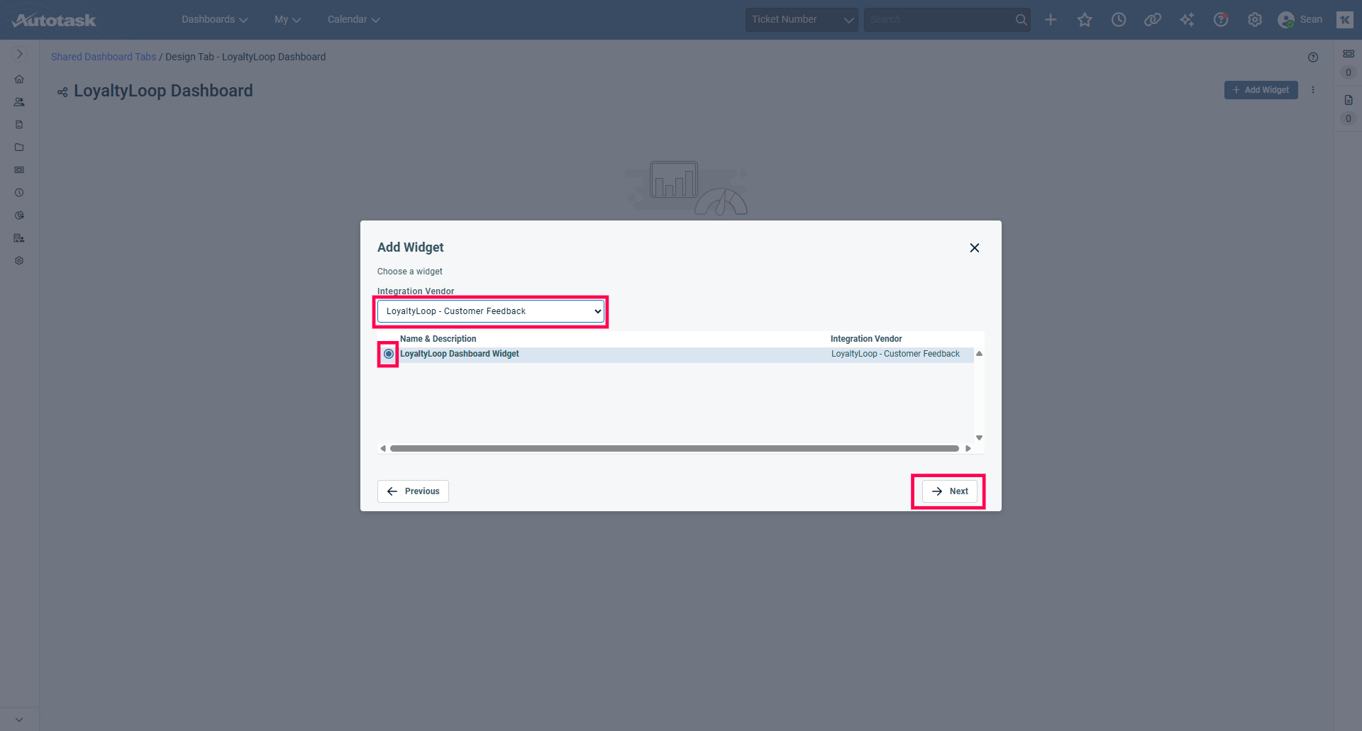autotask integration center