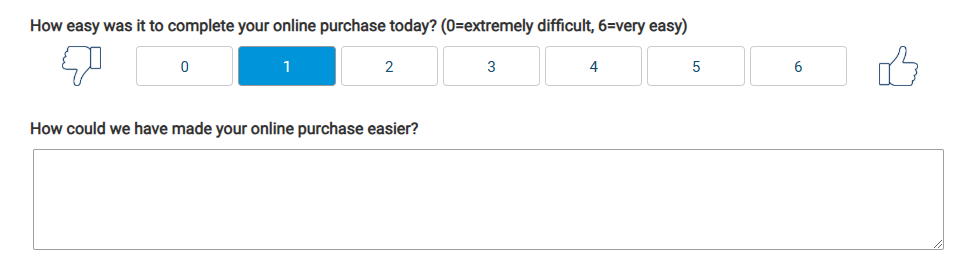 customer effort score question