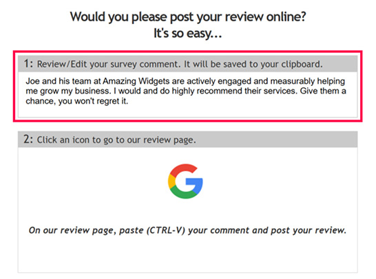 reviews with words