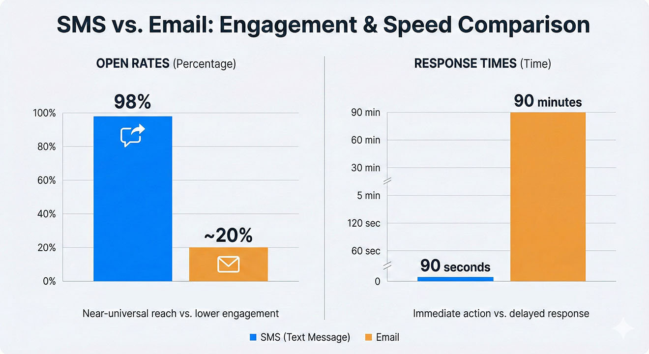 sms vs email response